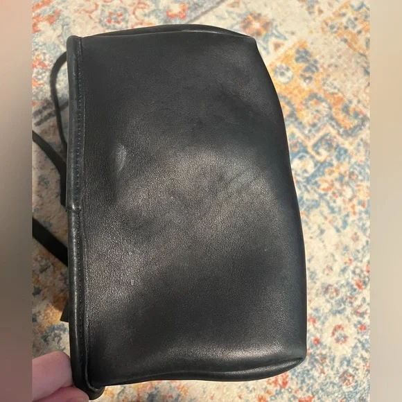 Coach vintage 90s black leather daypack backpack - Picture 4 of 15